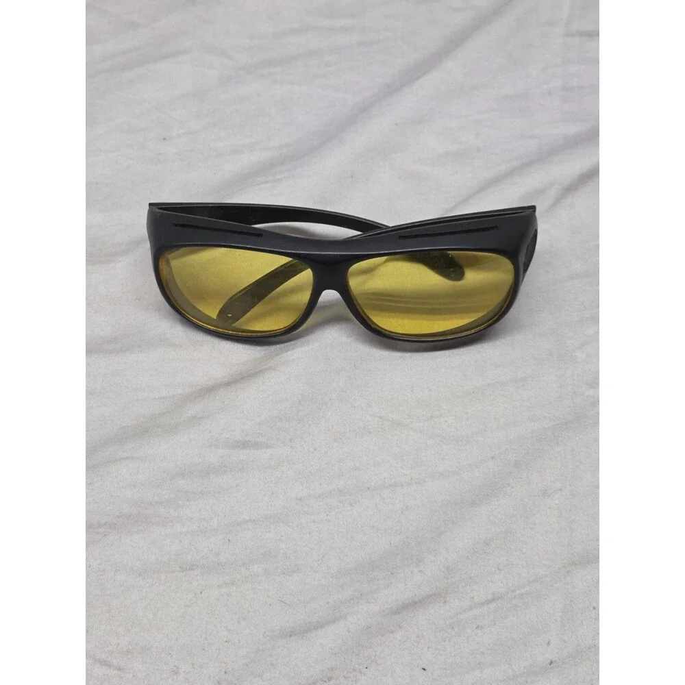 Fitover Sunglasses Yellow Lenses Black Frames